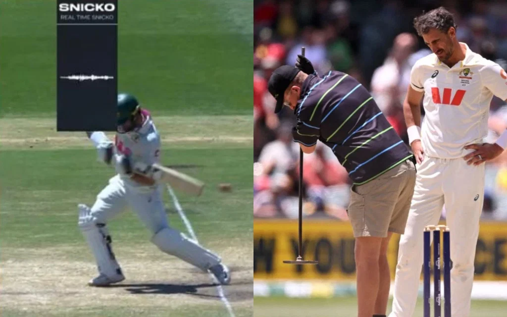 Snicko under review of Cricket Australia and Fox Cricket. [Source - @thebarmyarmy/x/AFP]